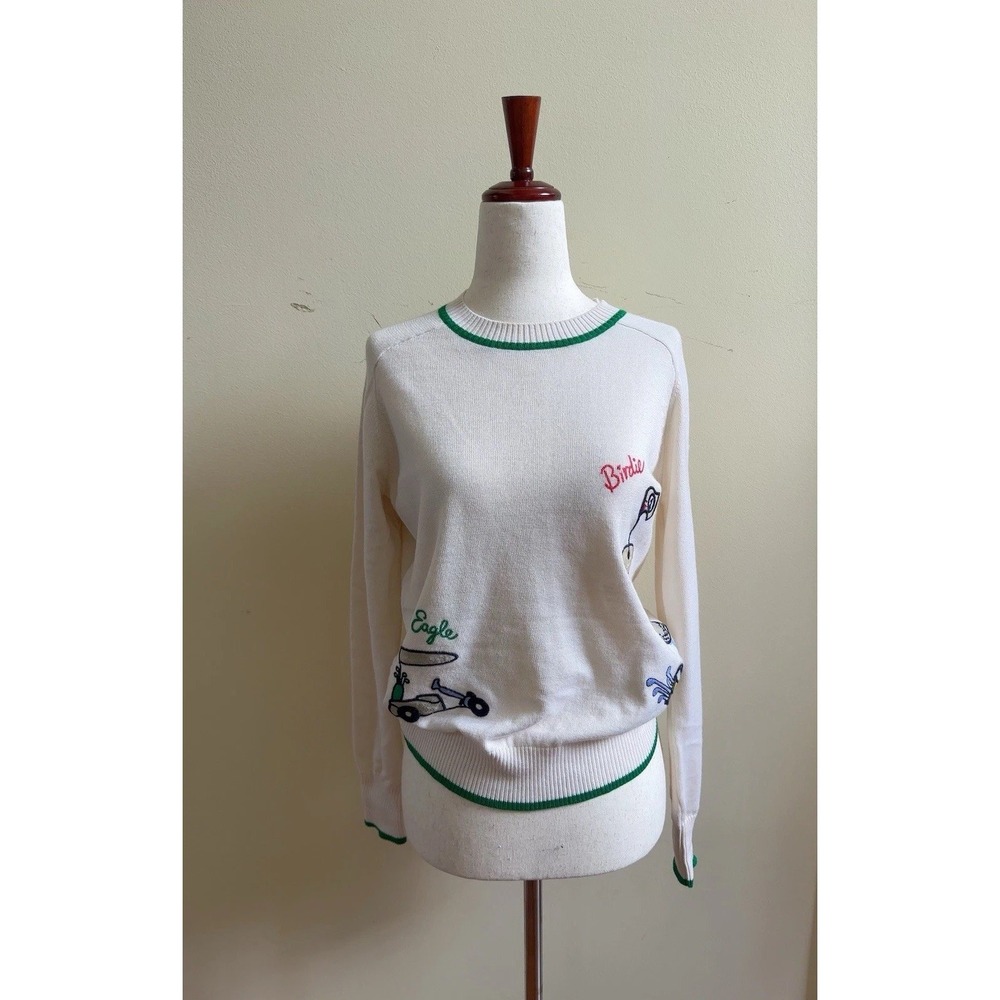 Tory Burch Sport Performance Cashmere Blend Golf Fairway Sweater Size SP